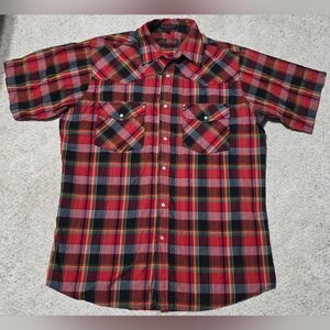 Canyon Guide Outfitters Red Plaid Mens Size Large